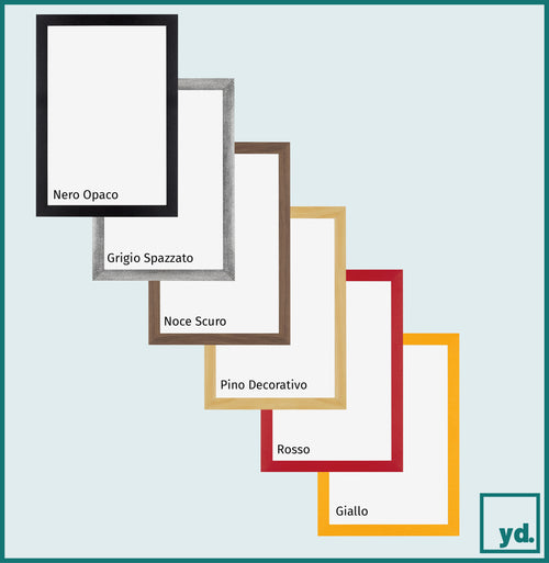 Cornice Decorativa Mura 35x35 Cm In Legno Con Vetro Acrilico Antiriflesso - Bianco Opaco Per Parete - Foto 8