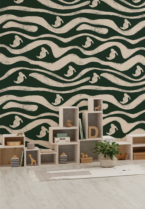 Disney Donald Duck Green Waves Interno Carta da Parati DX4 201 | Yourdecoration.it