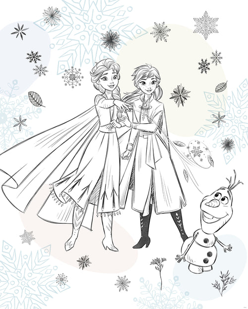 Disney Frozen Sketch Sisters Carta da Parati DX4 223 | Yourdecoration.it