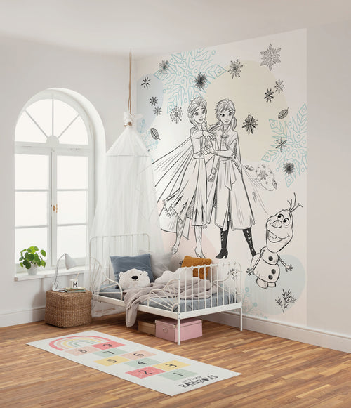 Disney Frozen Sketch Sisters Interno Carta da Parati DX4 223 | Yourdecoration.it