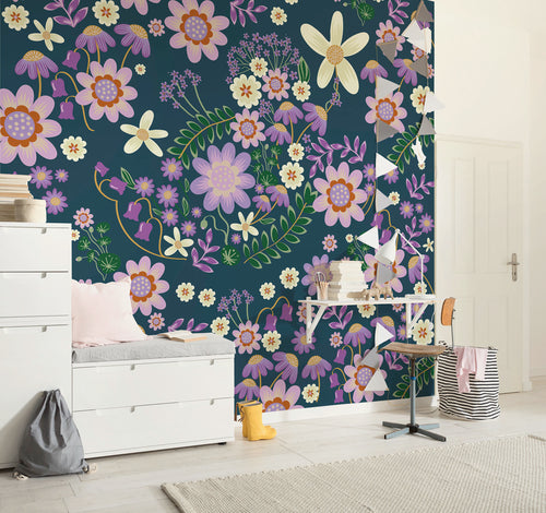Disney Minnie Mouse Gardening Club Blue Interno Carta da Parati DX5 215 | Yourdecoration.it