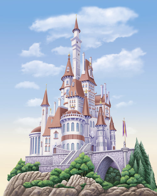 Disney Princess Belle Castle Carta da Parati DX4 229 | Yourdecoration.it