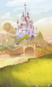 Disney Princess Belle Castle River Carta da Parati DX3 227 | Yourdecoration.it