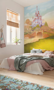 Disney Princess Belle Castle River Interno Carta da Parati DX3 227 | Yourdecoration.it