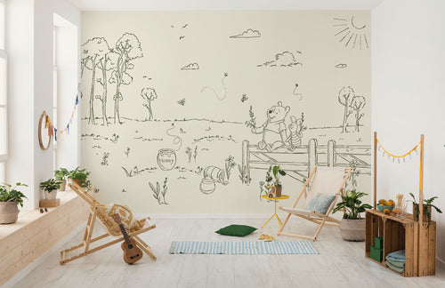 Disney Winnie the Pooh Bee at one with Nature Interno Carta da Parati DX8 193 | Yourdecoration.it