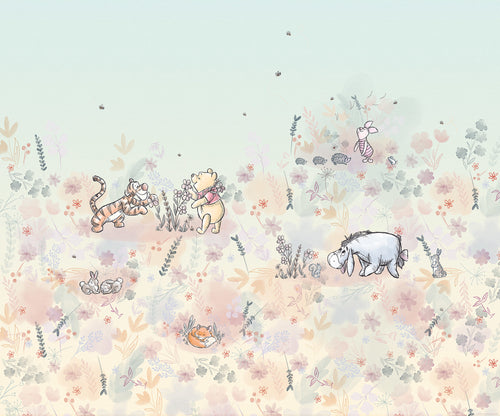 Disney Winnie the Pooh Flowerfield Carta da Parati DX6 194 | Yourdecoration.it