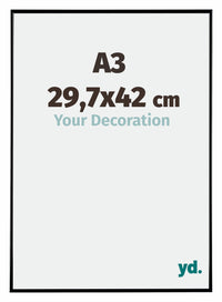 Evry Plastica Cornice 29-7x42cm Nero Lucente Davanti Dimensione | Yourdecoration.it