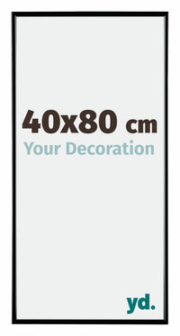 Evry Plastica Cornice 40x80cm Nero Lucente Davanti Dimensione | Yourdecoration.it