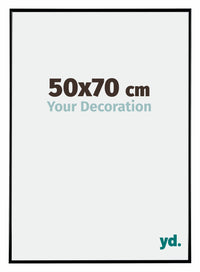 Evry Plastica Cornice 50x70cm Nero Lucente Davanti Dimensione | Yourdecoration.it