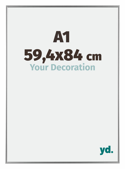 Evry Plastica Cornice 59-4x84cm Argento Davanti Dimensione | Yourdecoration.it