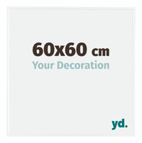 Evry Plastica Cornice 60x60cm Bianco Lucente Davanti Dimensione | Yourdecoration.it