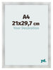 Cornice A4 - 21x29,7 cm - Alluminio Spazzolato - MDF - Pisa