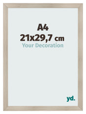 Cornice A4 - 21x29,7 cm - Quercia Chiaro - MDF - Pisa