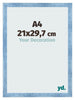 Cornice A4 - 21x29,7 cm - Blu Acceso Spazzato - MDF - Pisa