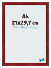 Cornice A4 - 21x29,7 cm - Vino Rosso Spazzato - MDF - Pisa