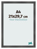 Cornice A4 - 21x29,7 cm - Nero Opaco - MDF - Pisa