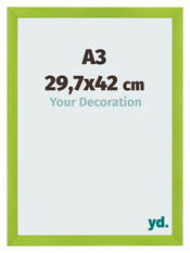 Cornice A3 - 29,7x42 cm - Verde - MDF - Pisa