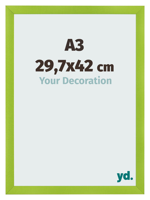 Cornice A3 - 29,7x42 cm - Verde - MDF - Pisa