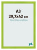 Cornice A3 - 29,7x42 cm - Verde - MDF - Pisa