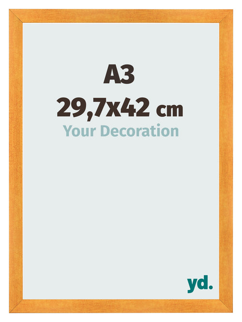 Cornice A3 - 29,7x42 cm - Arancione - MDF - Pisa