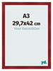 Cornice A3 - 29,7x42 cm - Vino Rosso Spazzato - MDF - Pisa
