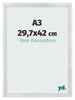 Cornice A3 - 29,7x42 cm - Argento Opaco - MDF - Pisa