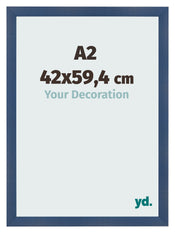Cornice A2 - 42x59,4 cm - Blu Scuro Spazzato - MDF - Pisa