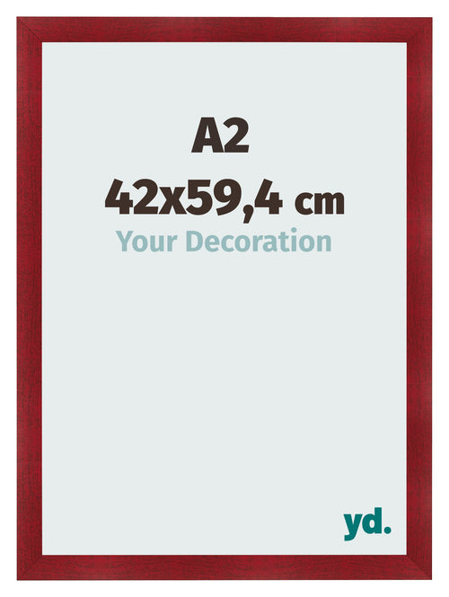 Cornice A2 - 42x59,4 cm - Vino Rosso Spazzato - MDF - Pisa
