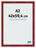 Cornice A2 - 42x59,4 cm - Vino Rosso Spazzato - MDF - Pisa