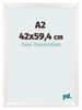 Cornice A2 - 42x59,4 cm - Bianco Spazzato - MDF - Pisa
