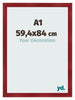 Cornice A1 - 59,4x84 cm - Vino Rosso Spazzato - MDF - Pisa