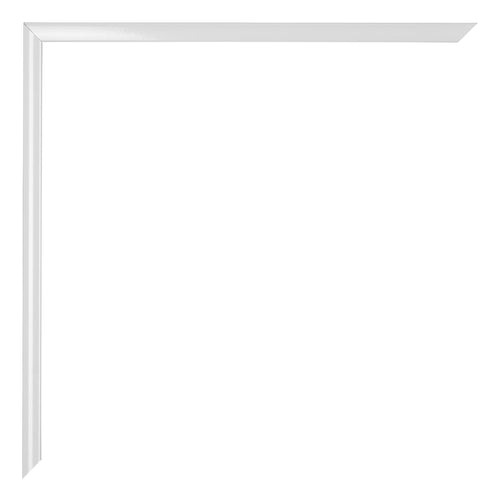 Kent Alluminio Cornice 20x25cm Bianco Lucente Dettaglio Angolo | Yourdecoration.it