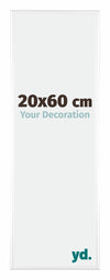 Kent Alluminio Cornice 20x60cm Bianco Lucente Davanti Dimensione | Yourdecoration.it