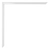 Kent Alluminio Cornice 20x60cm Bianco Lucente Dettaglio Angolo | Yourdecoration.it