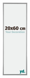 Kent Alluminio Cornice 20x60cm Platino Davanti Dimensione | Yourdecoration.it