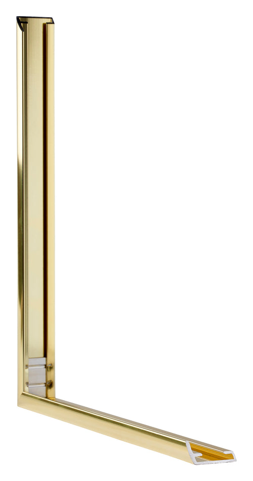 Kent Alluminio Cornice 25x75cm Oro Dettaglio Intersezione | Yourdecoration.it
