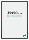 Kent Alluminio Cornice 35x50cm Nero Opaco Davanti Dimensione | Yourdecoration.it