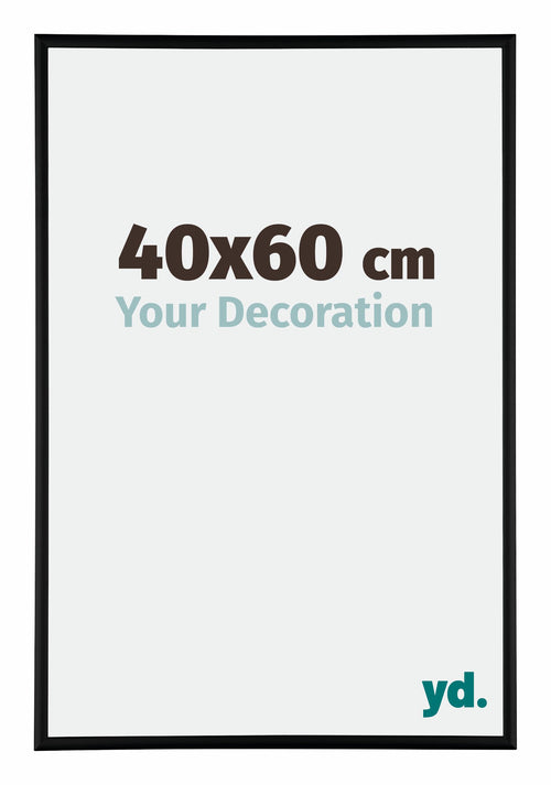 Kent Alluminio Cornice 40x60cm Nero Opaco Davanti Dimensione | Yourdecoration.it