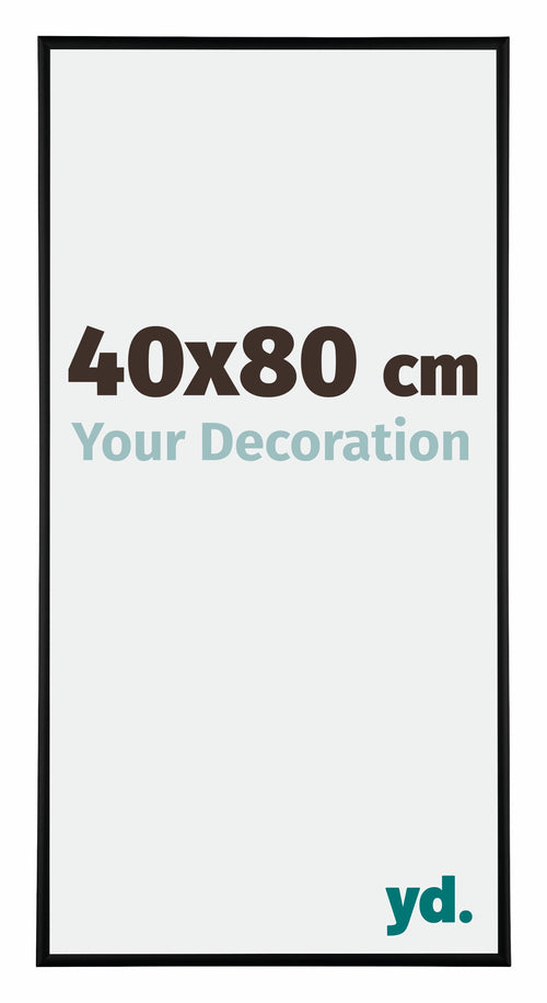 Kent Alluminio Cornice 40x80cm Nero Opaco Davanti Dimensione | Yourdecoration.it