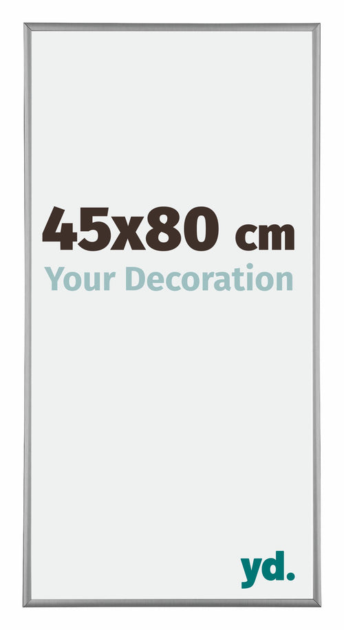 Kent Alluminio Cornice 45x80cm Platino Davanti Dimensione | Yourdecoration.it