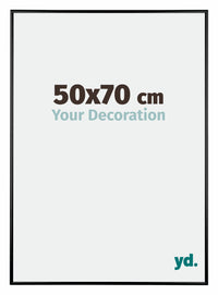 Kent Alluminio Cornice 50x70cm Nero Lucente Davanti Dimensione | Yourdecoration.it
