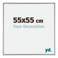 Kent Alluminio Cornice 55x55cm Platino Davanti Dimensione | Yourdecoration.it