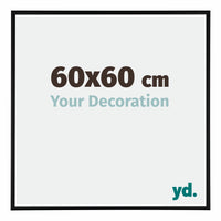 Kent Alluminio Cornice 60x60cm Nero Opaco Davanti Dimensione | Yourdecoration.it