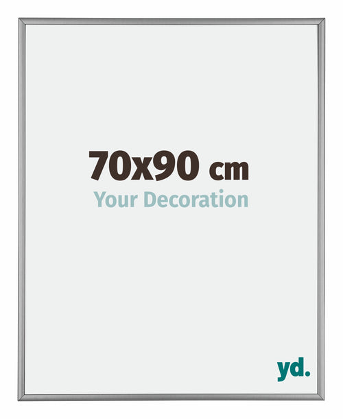 Kent Alluminio Cornice 70x90cm Platino Davanti Dimensione | Yourdecoration.it