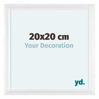 Lincoln Legna Cornice 20x20cm Bianco Davanti Dimensione | Yourdecoration.it