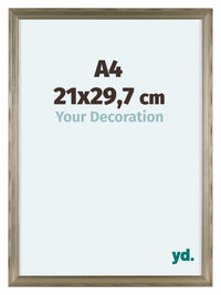 Lincoln Legna Cornice 21x29 7cm A4 Argento Davanti Dimensione | Yourdecoration.it