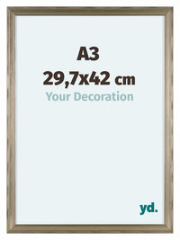Lincoln Legna Cornice 29 7x42cm A3 Argento Davanti Dimensione | Yourdecoration.it