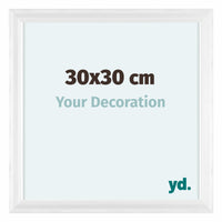 Lincoln Legna Cornice 30x30cm Bianco Davanti Dimensione | Yourdecoration.it