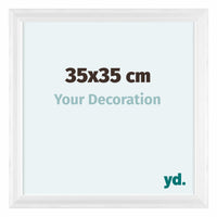 Lincoln Legna Cornice 35x35cm Bianco Davanti Dimensione | Yourdecoration.it