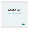 Lincoln Legna Cornice 40x40cm Bianco Davanti Dimensione | Yourdecoration.it